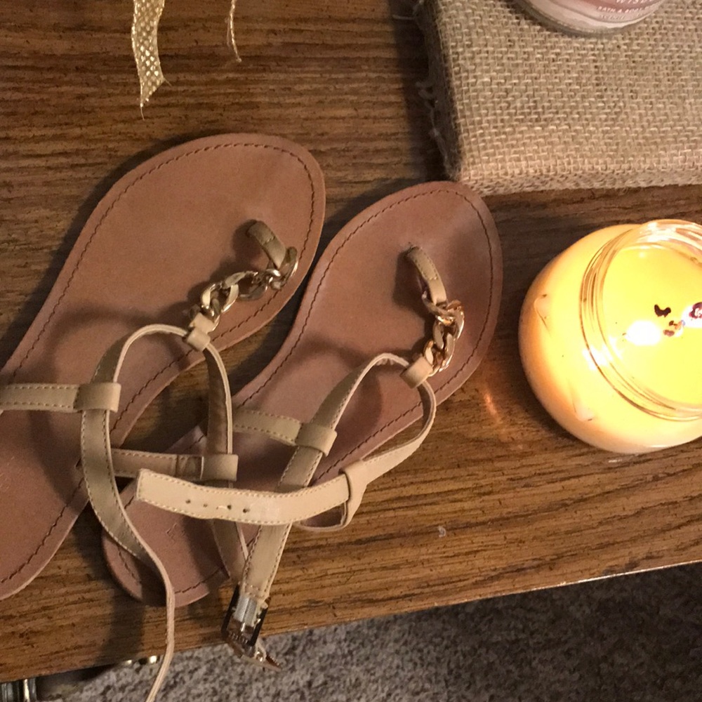 gold chain sandals